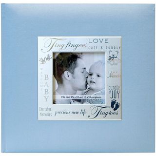 Fabric Expressions 8 1/2" x 8 1/2" Photo Album   Baby Blue