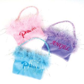 Feather Purses With Embroidered Sayings (1 dz) Toys & Games
