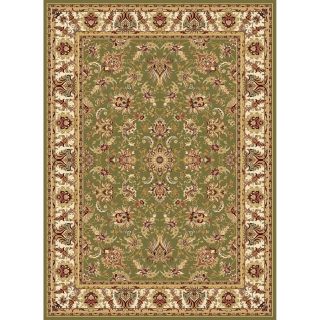 Concord Global Cyrus Rectangular Green Floral Area Rug (Common 7 ft x 10 ft; Actual 6 ft 7 in x 9 ft 6 in)