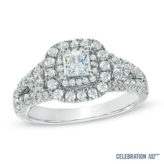 Celebration 102® 1 1/2 CT. T.W. Princess Cut Diamond Engagement Ring