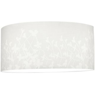 Progress Lighting 10 in H x 22 in W White Floral Pattern Fabric Mix and Match Mini Pendant Light Shade