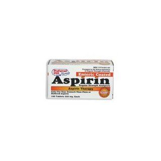 Aspirin 325 Mg Enteric Coated Regular Strength Tablets   100 Each Health & Personal Care