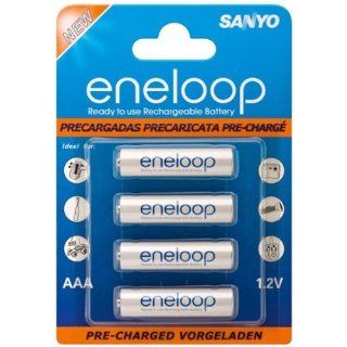 Sanyo NEW 1500 Eneloop Ready to Use AAA NiMH Min. 750 mAh Rechageable Batteries   (4 Pk.)   Players & Accessories