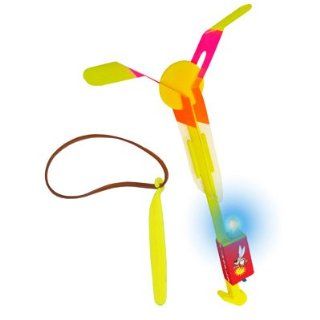 Firefly Rocket Helicopter   High Intensity LED Launchable Flyer   Set of 6  Flying Discs  Sports & Outdoors