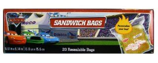 Disney Pixar Cars Personalizable Resealable Sandwich Snack Bags 20 Count  