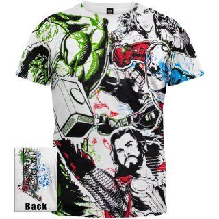 Marvel Avengers Able & Ready All Over Print Men's Tee T Shirt (Small)  Sports Fan T Shirts  Sports & Outdoors