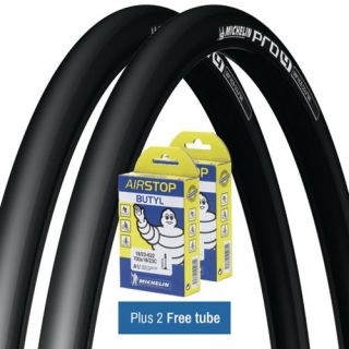 Michelin Pro4 Service Course Black + FREE Tubes