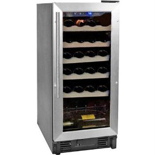 NEW Black 26 Bottle Single Zone Built In Or Freestanding Wine Cooler (Small Appliances) Appliances