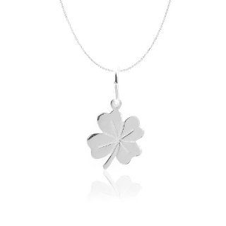 Sterling Silver Cute Little Irish Clover Necklace with Free Chain Jewelry