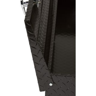 Aluminum Flush-Mount Side-Bin Truck Box — Black, 60 1/2in.L x 12 1/2in.W x 10 1/2in.H  Side Mount Boxes