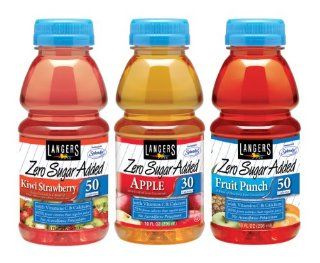 Langers Juice Diet Variety Pack Zero Sugar Added, Apple, Kiwi Strawberry and Fruit Punch, 10 Ounce  Grocery & Gourmet Food