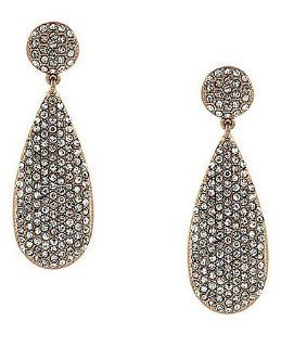 Vince Camuto Earrings, Gold Tone Pave Crystal Drop Earrings Dangle Earrings Jewelry