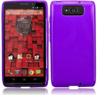 Motorola Droid Maxx XT1080M ( Verizon ) Phone Case Accessory Sensational Purple TPU Skin Cover with Free Gift Aplus Pouch Cell Phones & Accessories