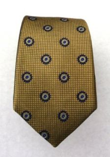 100% Silk Woven Gold Patterned Skinny Tie at  Mens Clothing store Neckties