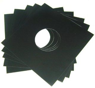 (10) 10" Record Jackets   Black (Glossy Finish)   With Hole  Gadgets  