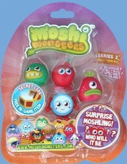 Moshi Monsters Moshlings 5 Figure Pack   Fabio, Cherry Bomb, Fishlips, Wallop & Surprise Figure Toys & Games
