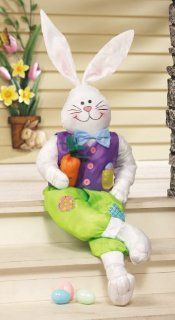 Collections Etc   Stuffable Easter Bunny Outdoor Welcome Greeter   Easter Decorations