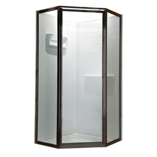American Standard 22 5/8 in W x 68 1/2 in H Oil Rubbed Bronze Framed Neo Angle Shower Door