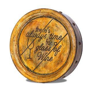 Pavilion Gift Company 22073 Always Time for Wine Wine Barrel Plaque, 8 Inch   Christmas Gifts For The Wine Lover