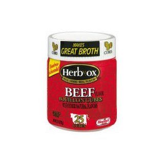 Herb Ox Beef Bouillon Cubes   25 Cubes   Gluten Free & No MSG Added  Herb Ox Brand  Grocery & Gourmet Food