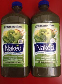 Naked 100% Juice Smoothie Green Machine No Sugar Added 64oz (Pack of 2 )  Vegetable Juices  Grocery & Gourmet Food