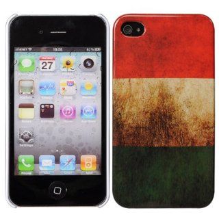Bfun Packing Italy Flag Retro look Hard Cover Case for Apple iPhone 4 4G 4S AT&T Verizon Sprint Cell Phones & Accessories
