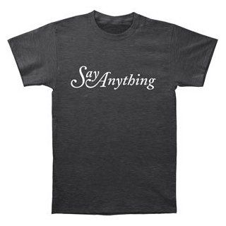 Say Anything Script Logo T shirt Music Fan T Shirts Clothing