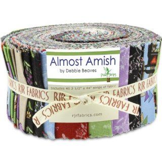 RJR Almost Amish Pixie Strips Jelly Roll, Set of 40 2.5x44 inch (6.4x112cm) Precut Cotton Fabric Strips