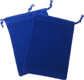 Chessex Dice Velour Cloth Dice Bag Small (4 x 6)   BLUE   Holds Approximately 20 30 Dice Toys & Games