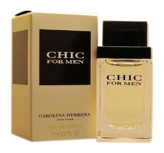 CHIC by Carolina Herrera for MEN EDT .23 OZ MINI (note* minis approximately 1 2 inches in height)  Eau De Toilettes  Beauty