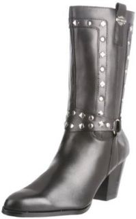 Harley Davidson Women's Strut Boot, Black, 9 M US Shoes