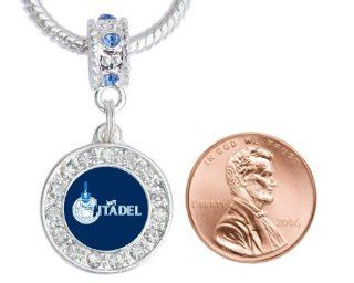 The Citadel, The Military College of South Carolina Charm with Connector Will Fit Pandora, Troll, Biagi and More. Can Also Be Worn As a Pendant.  Sports Fan Necklaces  Sports & Outdoors