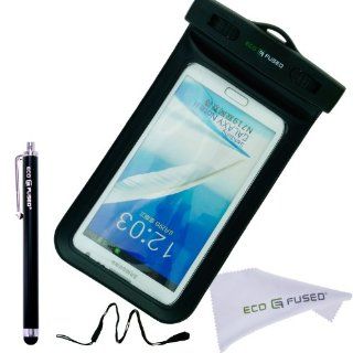 Samsung Galaxy Note 2 Waterproof Case with IPX8 Certificate plus 1 Stylus Pen and 1 ECO FUSED Microfiber Cleaning Cloth   Also Compatible with iPhone 5, 5S, 4, 4S, 3, 3S / Samsung Galaxy S4, S3, S2, S3 Mini, S4 Mini / iPod Touch 3, 4, 5 / HTC ONE X, S, Win