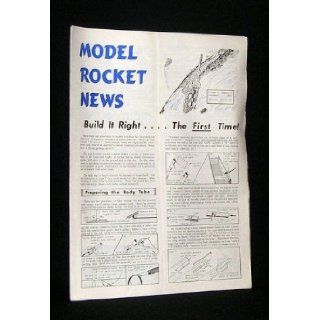 MODEL ROCKET NEWS VOLUME 4, NO.3 NOVEMBER (NOV) 1964 Includes Rocket Plans for #26 SLY BOLT and #27 DEACON; Also Includes TECHNICAL REPORT NO.TR 7 FRONT ENGINE BOOST GLIDERS (Vernon Estes Publisher) Model Rocket News Magazine Rocketry/History/Ephem