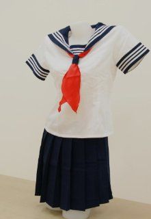innocent school sailor suit short sleeves, a bit big size, ribbon 60cm Ultra OVER Knee Socks Black crimson, of the topic also comes with custom type size, XXL (japan import) Toys & Games