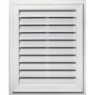 Builders Edge White Vinyl Gable Vent (Fits Opening 12 in x 12 in; Actual 18 in x 24 in)