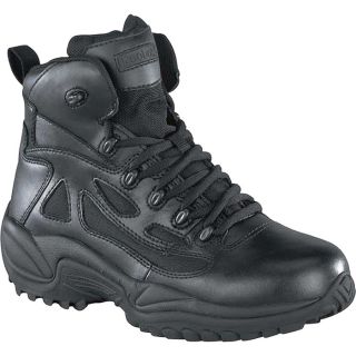 Reebok Rapid Response 6 Inch Zip Work Boot   Black, Size 6 Wide, Model 8678