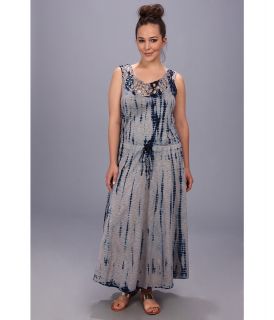 DKNY Jeans Plus Size Tie Dye Macrame Maxi Dress Womens Dress (Beige)