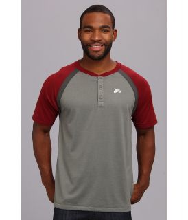 Nike SB Dri FIT Touch Davis S/S Henley Mens T Shirt (Gray)