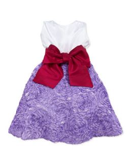 Colorblock Soutache Skirt Dress, Lilac, Toddler Girls 2T 3T   Susanne Lively