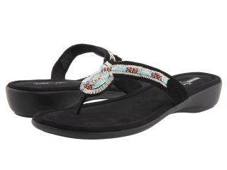 Minnetonka Bisbee Thong Womens Sandals (Black)