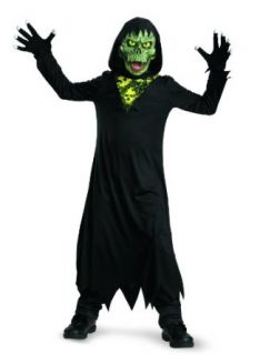 Glow Away Grim Reaper Costume, Black/Green, Medium/7 8 Clothing