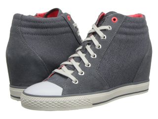 DKNY Cindy Canvas Womens Lace up casual Shoes (Gray)