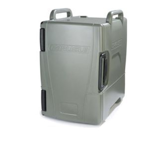 Carlisle 6 Pan End Loading Cateraide Insulated Food Carrier   Olive Green