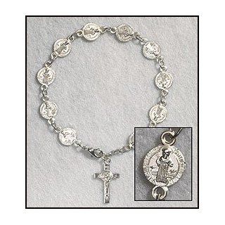 Catholic St. Benedict Exorcism Medal Rosary Bracelet, Silver Plate 10 Mm Bead    8" L, 3⁄4" Crucifix Charm. In addition to the unconditional indulgence, a partial indulgence is given to anyone who will "wear, kiss or hold the Medal be