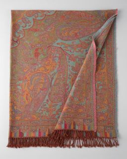 Kannur Paisley Wool Throw   Sabira