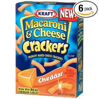 Kraft Macaroni & Cheese Crackers, Cheddar, 8 Ounce Boxes (Pack of 6)  Grocery & Gourmet Food