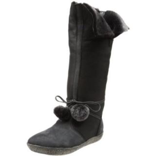 Yin Women's Moon Boot, Tamponato Nero, 38 M EU / 8 B (M) Mid Calf Boots Shoes