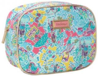 Lilly Pulitzer  All Done Up Make Up Bag, Shorely Blue A Little Leg Mini, One Size Clothing