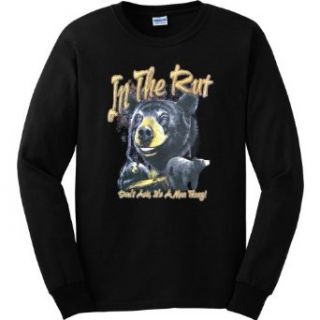 MENS LONG SLEEVE T SHIRT  SPORTS GREY   X LARGE   In The Rut Dont Ask Its A Man Thing   Funny Bear Hunting Clothing